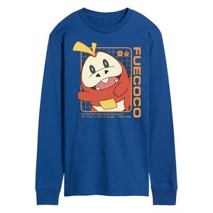 Men's - Pokémon - Fuecoco Stats Long Sleeve Graphic T-Shirt - 1 of 4