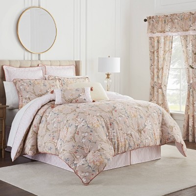 King Pink Cotton Reversible Comforter Set with Trim