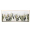 Gallery 57 19"x45" Christmas Tree Forest Hand Painted Floating Framed Canvas Wall Art Print - 2 of 4