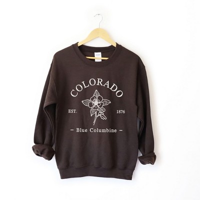 Simply Sage Market Women's Graphic Sweatshirt Embroidered Colorado Flower