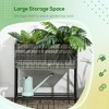 Chic Crate - Rattan-Look Elevated Planter Box with Tool Storage - Portable Raised Garden Bed for Herbs/Vegetables/Flowers - Slate Grey - 2 of 4