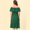 Allegra K Women's Off Shoulder Ruffle Lace Insert High Waist Short Sleeve Flowy Maxi Dress - 4 of 4