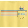 Juniors Womens Lilo & Stitch Aloha Faux Pocket Stitch Racerback Tank Top - 2 of 4