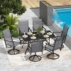 VisioGear 4 Pieces Patio Dining Chairs Set, 360° Swivel Dining Chair for Patio, Gray, 23"*21.7"*40.2" - 3 of 4