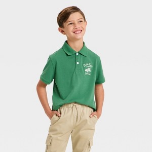 Boys' Short Sleeve Double Bogey Golf Club Graphic Polo Shirt - Cat