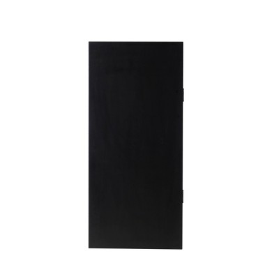 Sleek X-Framed Black Wood Writing Desk with Silver Hardware
