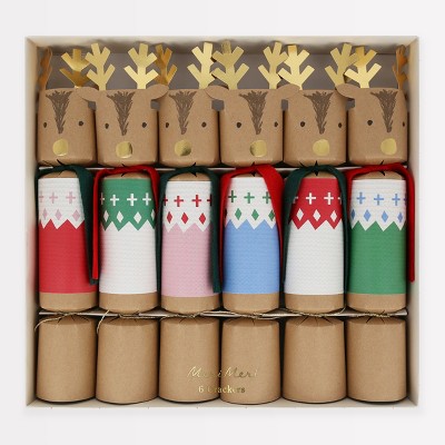 Meri Meri Woodland Jumper Reindeer Crackers (Pack of 6)