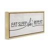 Stupell Industries Eat Sleep Ski Repeat Phrase Floating Frame Canvas Art - 2 of 4