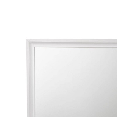 Naima White Wood Frame Bedroom Mirror