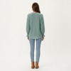 Anna-Kaci Women's Long Sleeve Eyelet Embroidered Top with V-Neckline and Ruffle Cuffs - 4 of 4