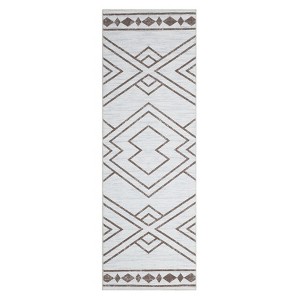 Elegant Geometric Imitation Cashmere Rug, Foldable, Kid & Pet Friendly, Non-Slip Backing, Easy Care for Busy Homes - 1 of 4