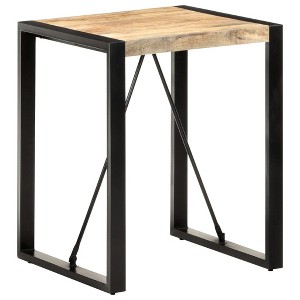 vidaXL Dining Table 23.6"x23.6"x29.5" Solid Rough Mango Wood - 1 of 4