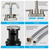 PAGED Bathroom Faucet 2-Handle Bathroom Sink Faucet with Pop Up Drain and Water Supply Lines, 3 Holes Faucet for Bathroom - 4 of 4