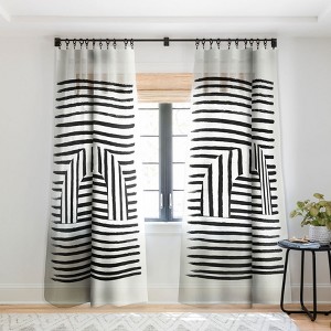 BohomadicStudio Minimal Series Black Striped Arch Single Panel Sheer Window Curtain - Society 6 - 1 of 4