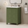 TIRAMISUBEST 30"/36'' Rustic Bathroom Vanity with Ceramic Sink, Freestanding Bathroom Vanity Cabinet with 2 Soft-Close Doors & Adjustable Shelf - 2 of 4
