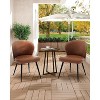 2PCS Dining Chairs, Modern Upholstered Kitchen Chairs，Bar Chairs with Synthetic Leather, Mid-Century Modern, Easy Assembly, for Living Room Lounge - 3 of 4