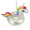 Northlight 6.5" Rainbow Unicorn Pool Float Glass Christmas Ornament - 3 of 4