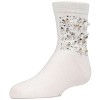 Memoi Starry Night Jeweled Girls Combed Cotton Crew Socks - 2 of 3