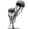 SPI Home Jellyfish Pair on Base Brass Sculpture Ocean Inspired Coastal Table Accent 11 Inches Tall - 3 of 3