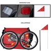 LAOTIES Dog Bike Trailer,Foldable Pet Carrier With Breathable Mesh,3 Entrances,Safety Flag,8 Reflectors And 20" Wheels For Small And Medium Dogs - 4 of 4