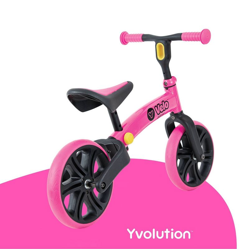 Yvolution Y Velo Junior 9'' Kids' Balance Bike with Dual Rear Wheels, 3 of 11