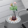 Resenkos Modern Garden Stool, Patio Stool Side Table,Patio Round Side Table, Outdoor Footstool, Garden Mosaic Accent Side Table, Plant Stand, - 2 of 4