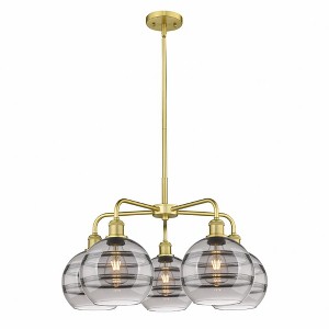 Rochester - 5 Light Stem Hung Chandelier In Industrial Style-15.38 Inches Tall and 26 Inches Wide - 1 of 1