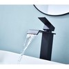 ALEXOUN  Waterfall Spout Bathroom Faucet,Single Handle Bathroom Vanity Sink Faucet - 3 of 4
