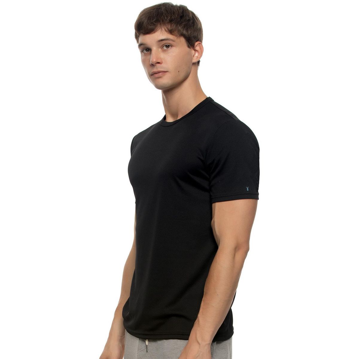 Men's Turbo Dry Crew Neck Active T-Shirt - Moisture-Wicking, Breathable, Lightweight Mesh - Felina - thumbnail 3