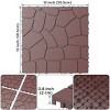 Syemin Carpet Tiles 44PCS New Stone Texture Patio Deck Tiles, Decking Tiles Floor Tile for Porch Poolside Balcony Backyard, Brown, 12"*12"*0.8" - 3 of 4