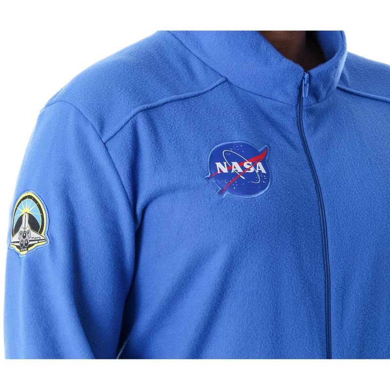 NASA Men's Space Shuttle Astronaut Costume One Piece Pajama Union Suit Blue, 4 of 7