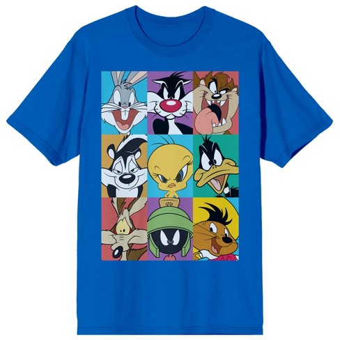 Looney Tunes Characters In Frames Crew Neck Short Sleeve Royal Blue Men's T- shirt Target