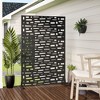 PexFix 72 in. x 47 in. Outdoor Privacy Rectangle Screen Galvanized Steel Panel Divider in Black - 3 of 4
