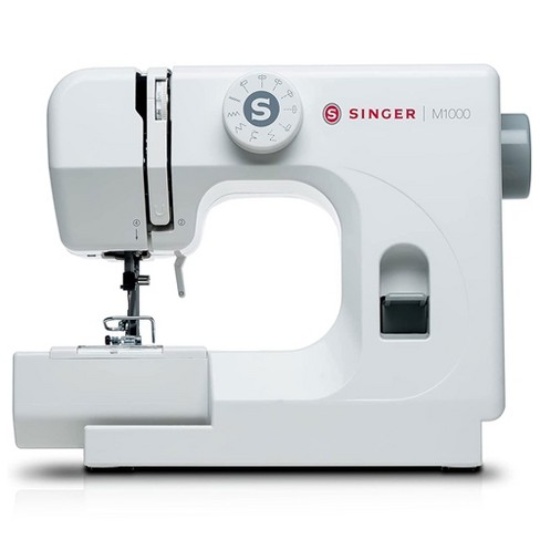  Singer Lightweight Portable 110 Volt 72 Watt Steel Hand Sewing  Machine with LED Lighting, 57 Stitch Applications, Accessories, and Presser  Foot, White