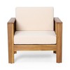 XIYUYEU Outdoor Club Chairs, Patio Accent Chair with Water-Resistant Cushion, Acacia Wood Frame, Adjustable Levelers - 4 of 4