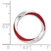 Black Bow Jewelry Sterling Silver & Red Enamel Stackable Expressions Medium Slide, 20mm - 3 of 4