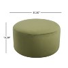 PAGED Chic Stylish Round Ottoman, Home Multifunctional Footstool with Comfortable Cushions for Living Room and Bedroom - 3 of 4