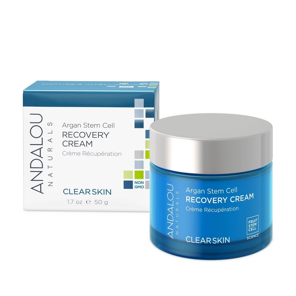 Photos - Cream / Lotion Andalou Naturals Clear Skin Argan Stem Cell Recovery Cream - 1.7oz 