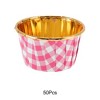 Unique Bargains Checkered Print Disposable Baking Cups Aluminum Foil 2.68"x1.57" 50 Pcs - 4 of 4