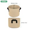 Unique Bargains Thickened Fabric Durable Handles Multipurpose Good Drainage Plant Grow Bags 5 Pcs - 3 of 4
