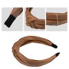 Unique Bargains Women's Faux Leather Knotted Headband 1.57 Inch Wide 1 Pc - 4 of 4