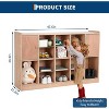 20 Cubbies 5-Section Classroom Coat Locker for Classrooms, Daycare Cubby with 4 Casters, 5 Hooks and 2 Storage Boxes - 2 of 4