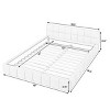 Queen Size Upholstered Bed with Headboard, Chenille Fabric Platform Bed for Modern Bedroom Spaces-Baofuwish - 4 of 4