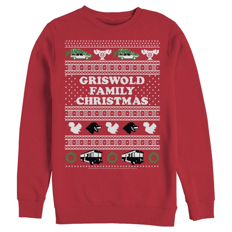 Men's National Lampoon's Christmas Vacation Griswold Family Christmas Ugly Sweater Sweatshirt, 1 of 5