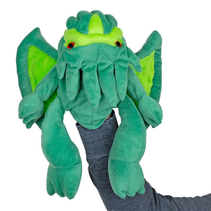 Toy Vault Cthulhu Plush Hand Puppet; Stuffed H.P. Lovecraft Cthulhu Figure w/ Tentacles, 1 of 9