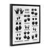 Stupell Industries Children's Dinosaur Track Chart Floating Frame Canvas Art, Black, 25" x 31" - 2 of 4
