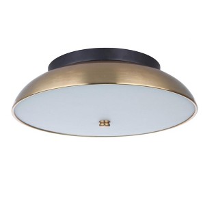 Craftmade Lighting Soul 1 - Light Flush Mount in  Flat Black/Satin Brass - 1 of 1