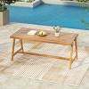 7-Piece Outdoor Dining Set with Acacia Wood Table, Rope Armchairs, Teak Finish Patio Furniture for Garden or Deck-Maison Boucle - 3 of 4