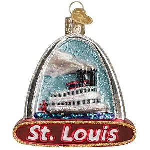Old World Christmas Blown Glass Ornament for Christmas Tree, St. Louis Arch - 1 of 2