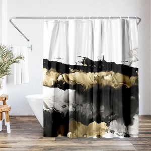 Americanflat 71" x 74" Shower Curtain, Drizzle Ii by PI Creative Art - 1 of 4